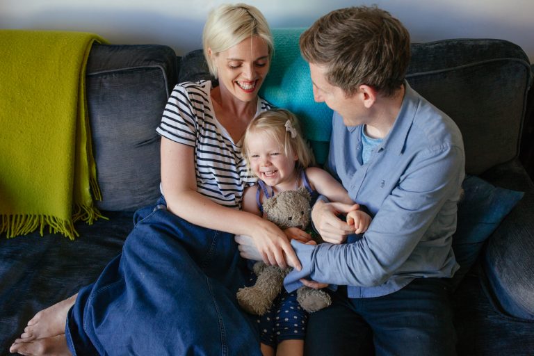 Family photographs at home in Stoke Newington, London