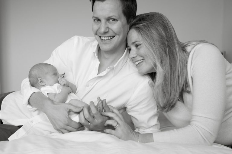 Newborn baby photographer; natural photography at home in London
