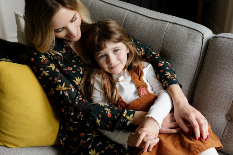 Autumn family portrait photography in Notting Hill Gate, London